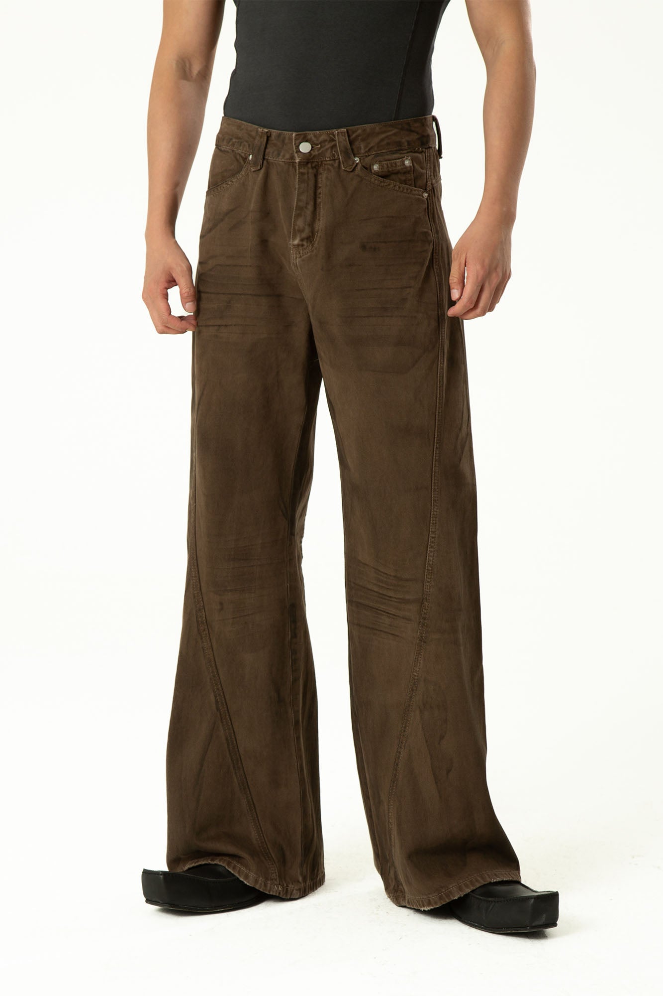 CLP Retro Panel Straight-Leg Jeans-Jeans-M-Free Shipping Leatheretro