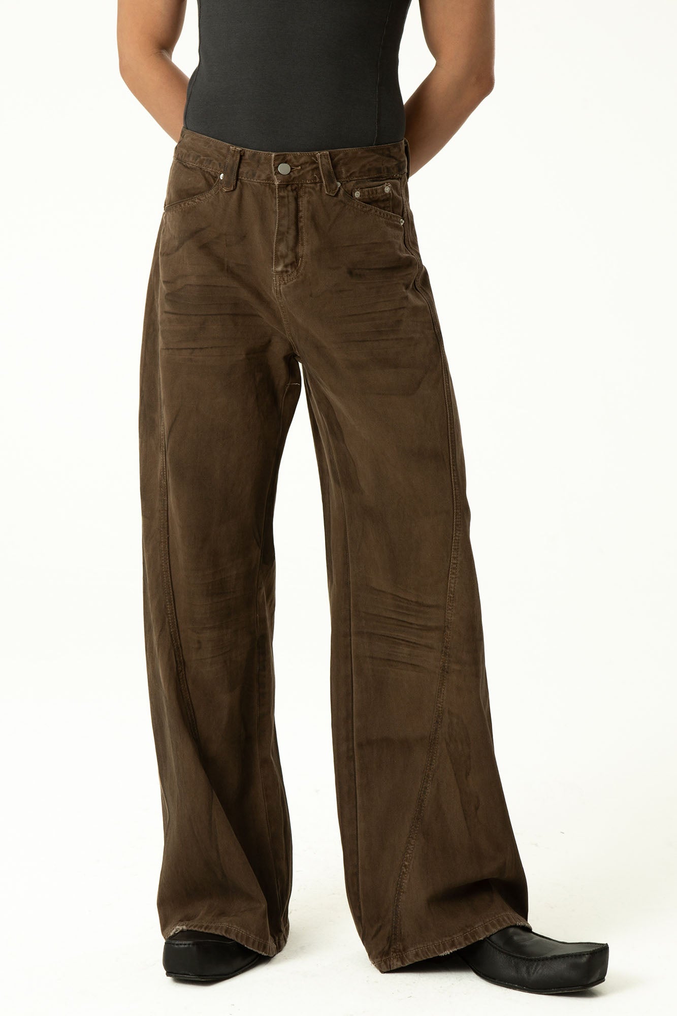 CLP Retro Panel Straight-Leg Jeans-Jeans-M-Free Shipping Leatheretro