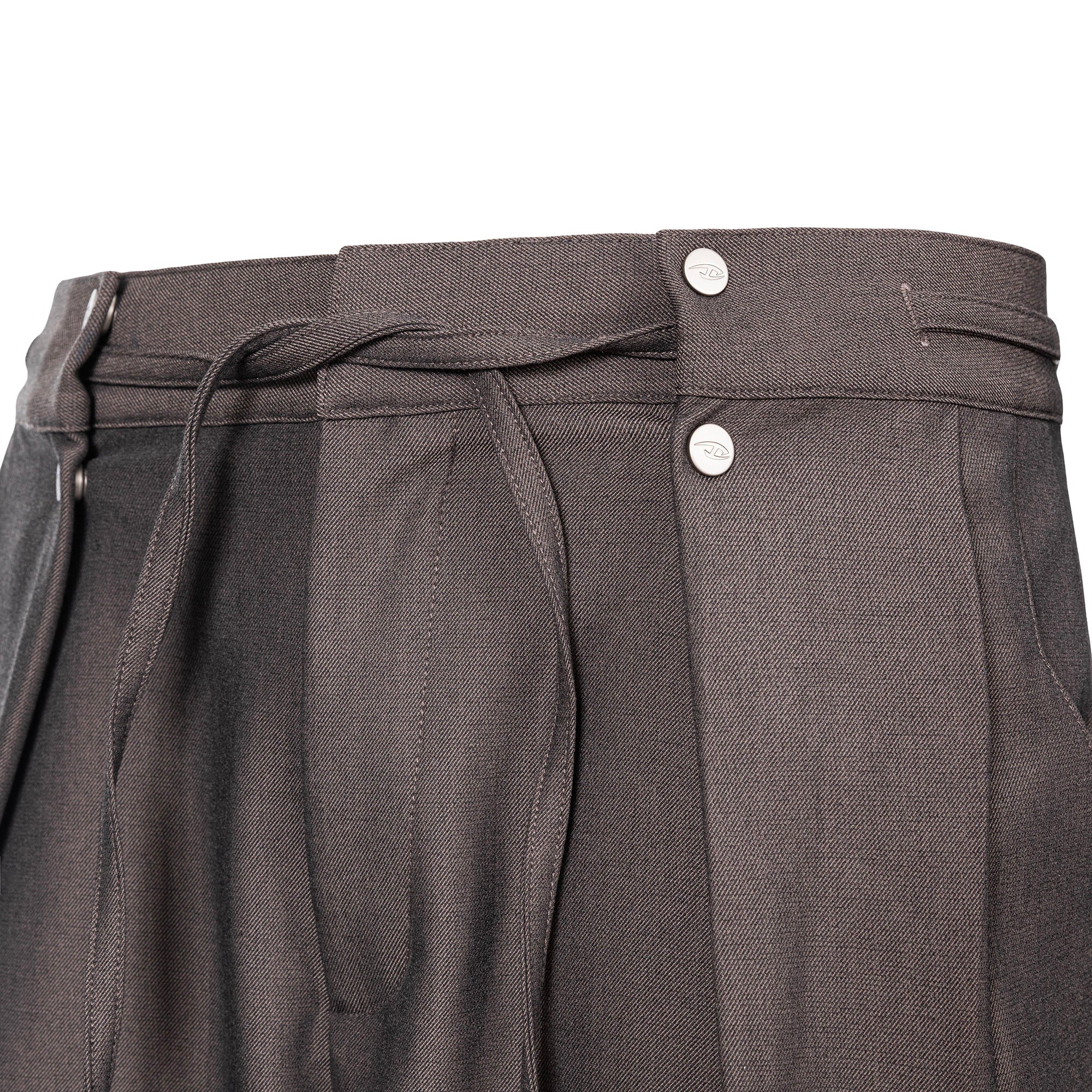 CATSSTAC Tie-Belt Wool-Blend Pleated Trousers-Pants-M-Free Shipping Leatheretro