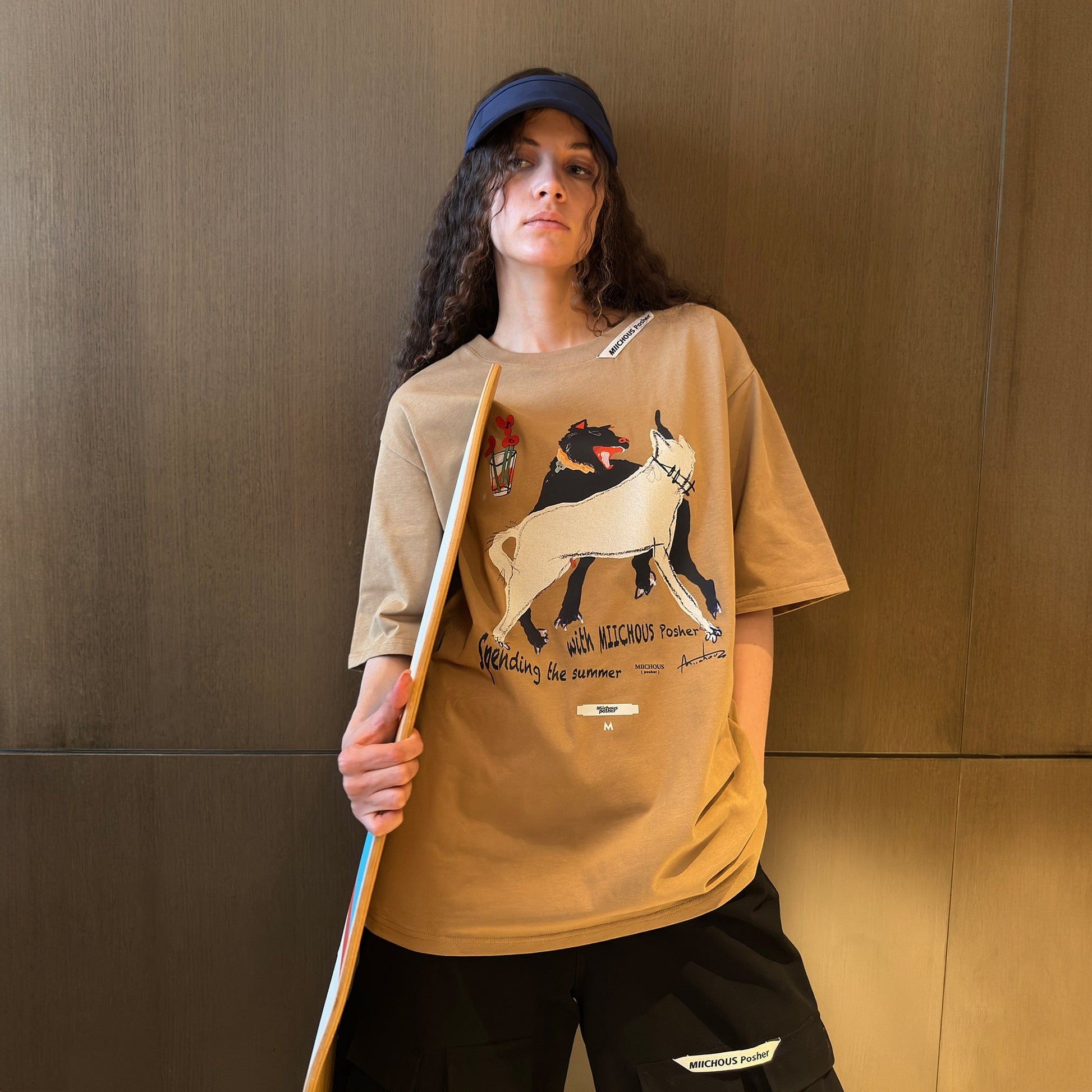 MIICHOUS Dancing Dogs Graphic T-Shirt-T Shirt-S-Free Shipping Leatheretro
