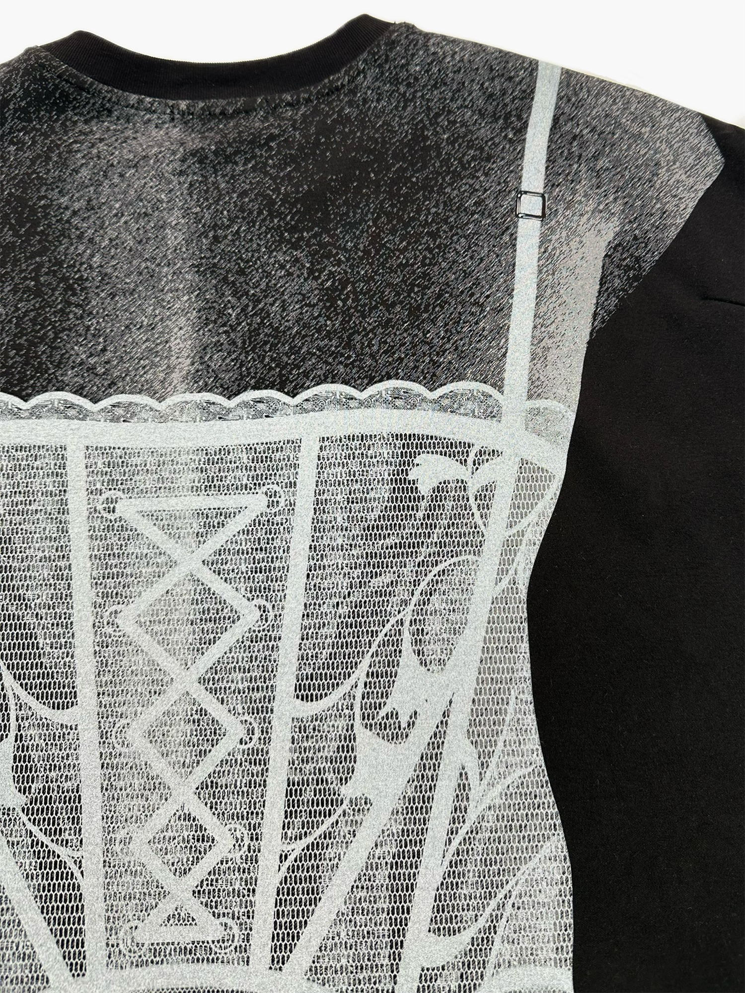 KADAKADA Sculptural Corset Graphic T-Shirt-T Shirt-M (Preorder)-Black-Free Shipping Leatheretro