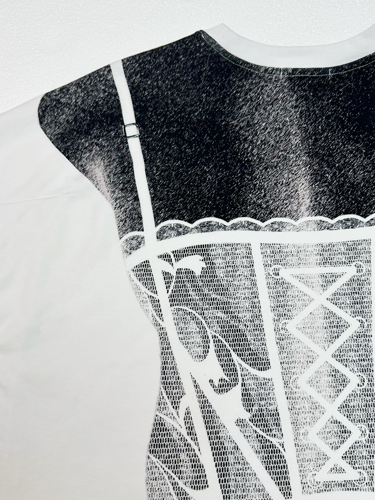 KADAKADA Sculptural Corset Graphic T-Shirt-T Shirt-M (Preorder)-Black-Free Shipping Leatheretro