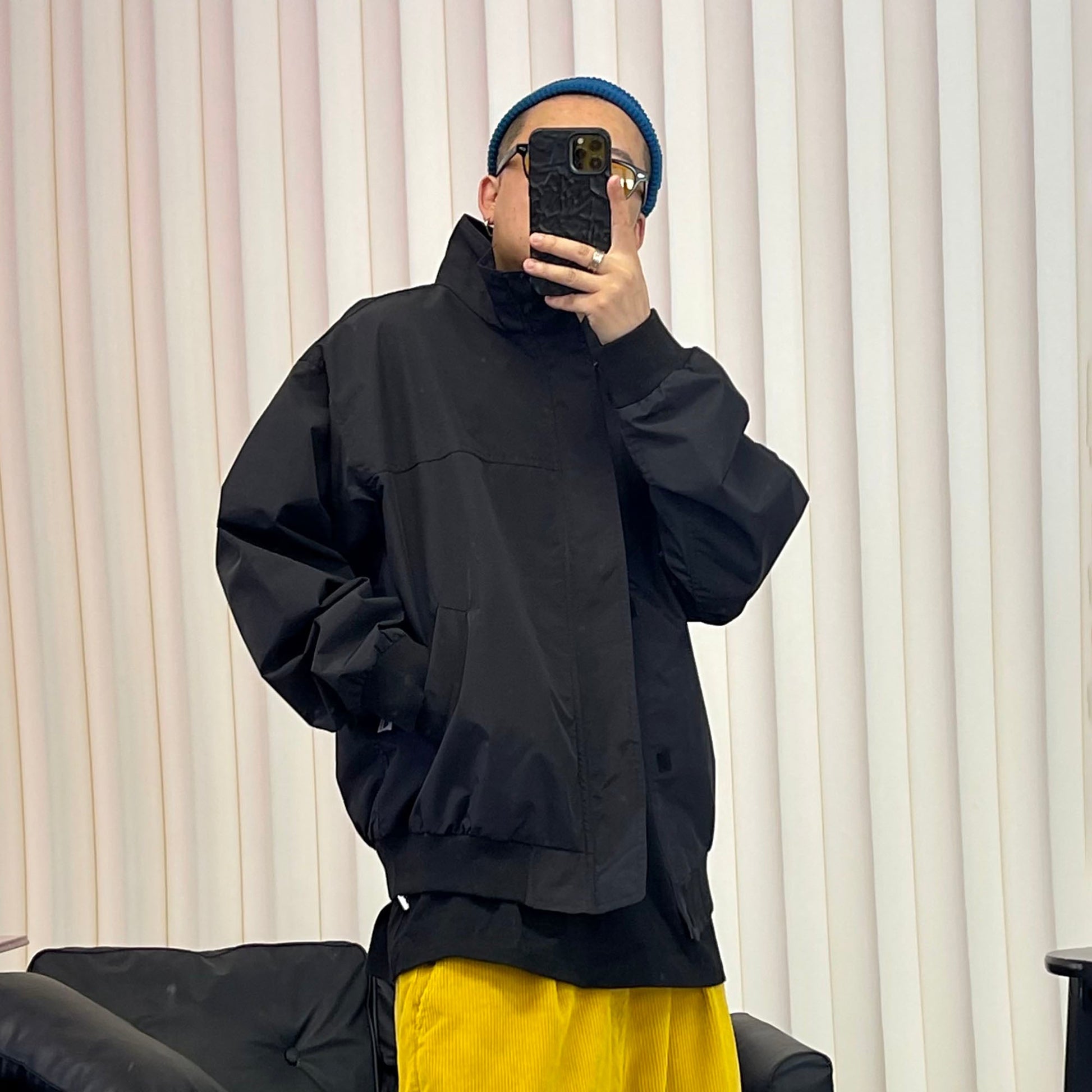 ME DA IGUAL Stand Collar Utility Waterproof Jacket-Jacket-M-Black-Free Shipping Leatheretro