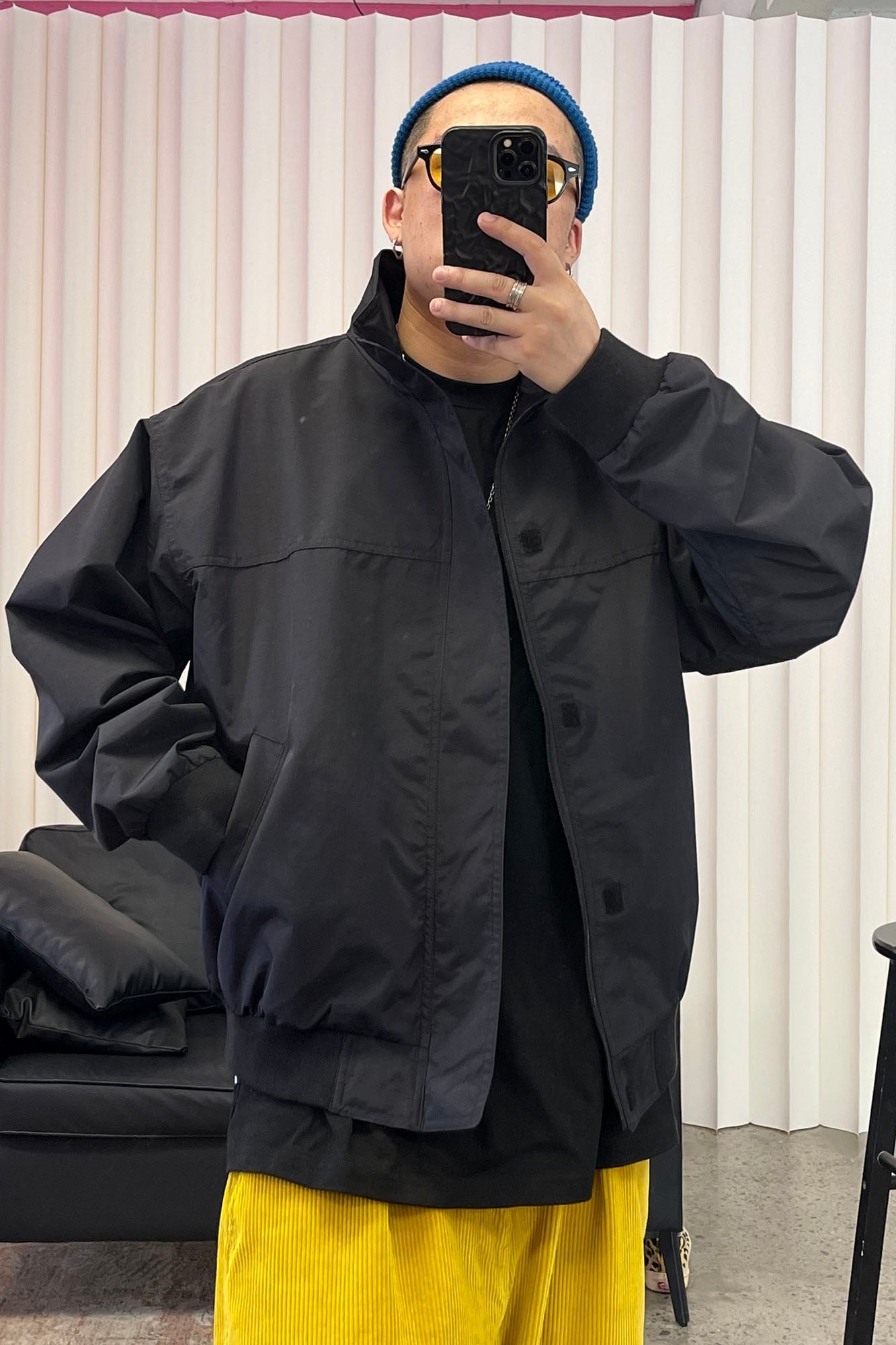 ME DA IGUAL Stand Collar Utility Waterproof Jacket-Jacket-M-Black-Free Shipping Leatheretro