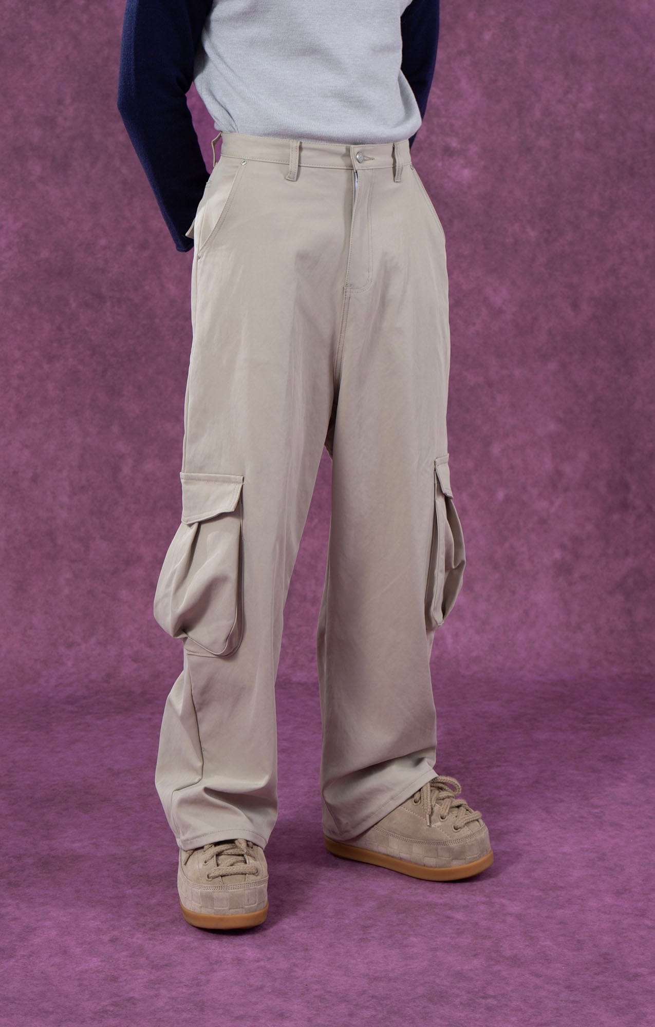 CLP Essential Multi-Pockets Cargo Pants-Pants-S-Apricot-Free Shipping Leatheretro