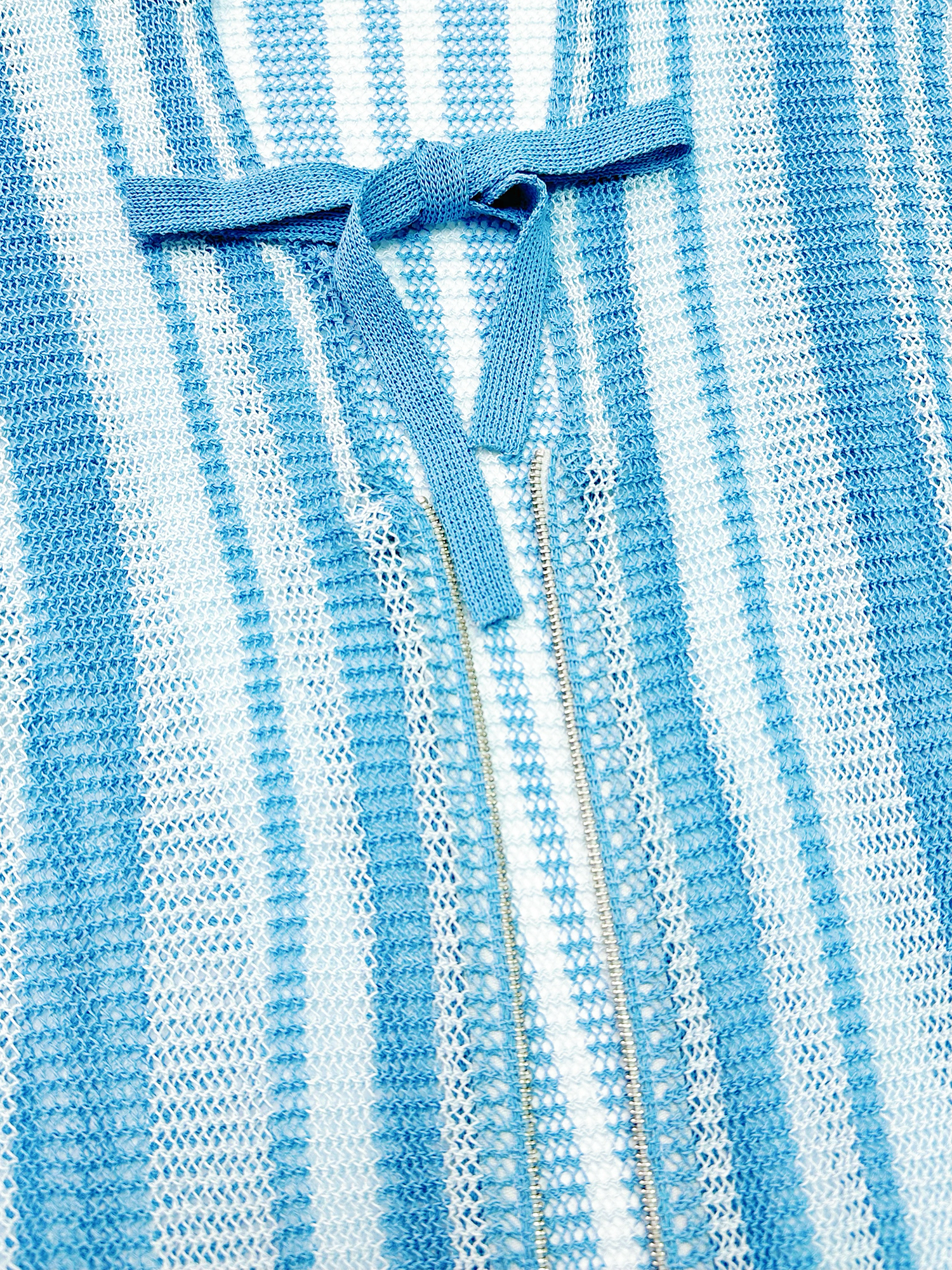 KADAKADA Striped Open-Knit Deep V Hooded Sweater-Sweater-M (Preorder)-Free Shipping Leatheretro