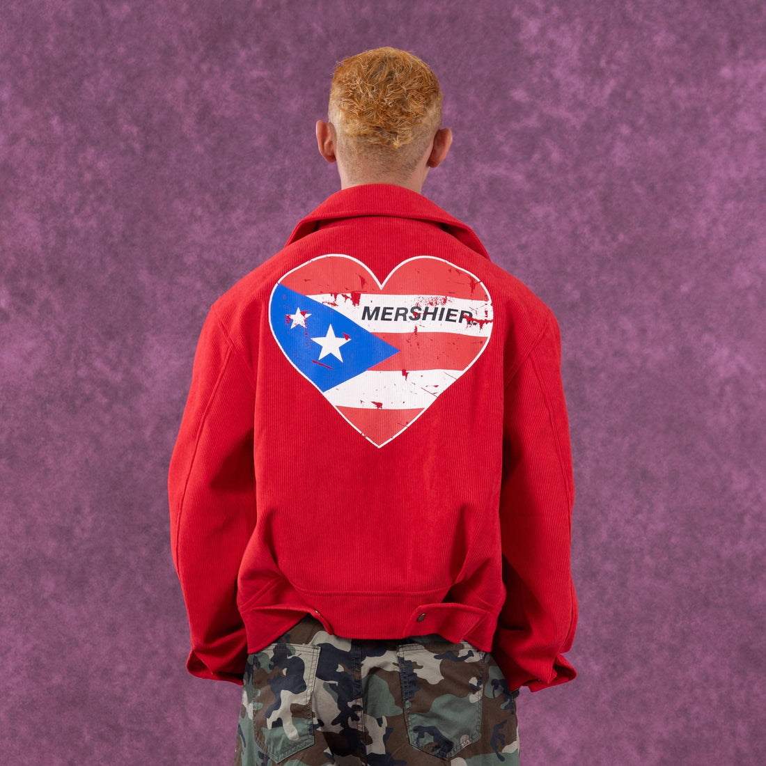 CLP Retro Patch Corduroy Jacket-Jacket-M-Red-Free Shipping Leatheretro