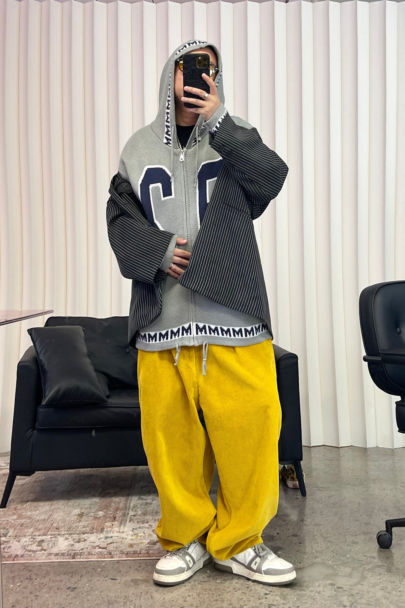 ME DA IGUAL Corduroy Pleated Wide-Leg Trousers-Pants-M-Free Shipping Leatheretro