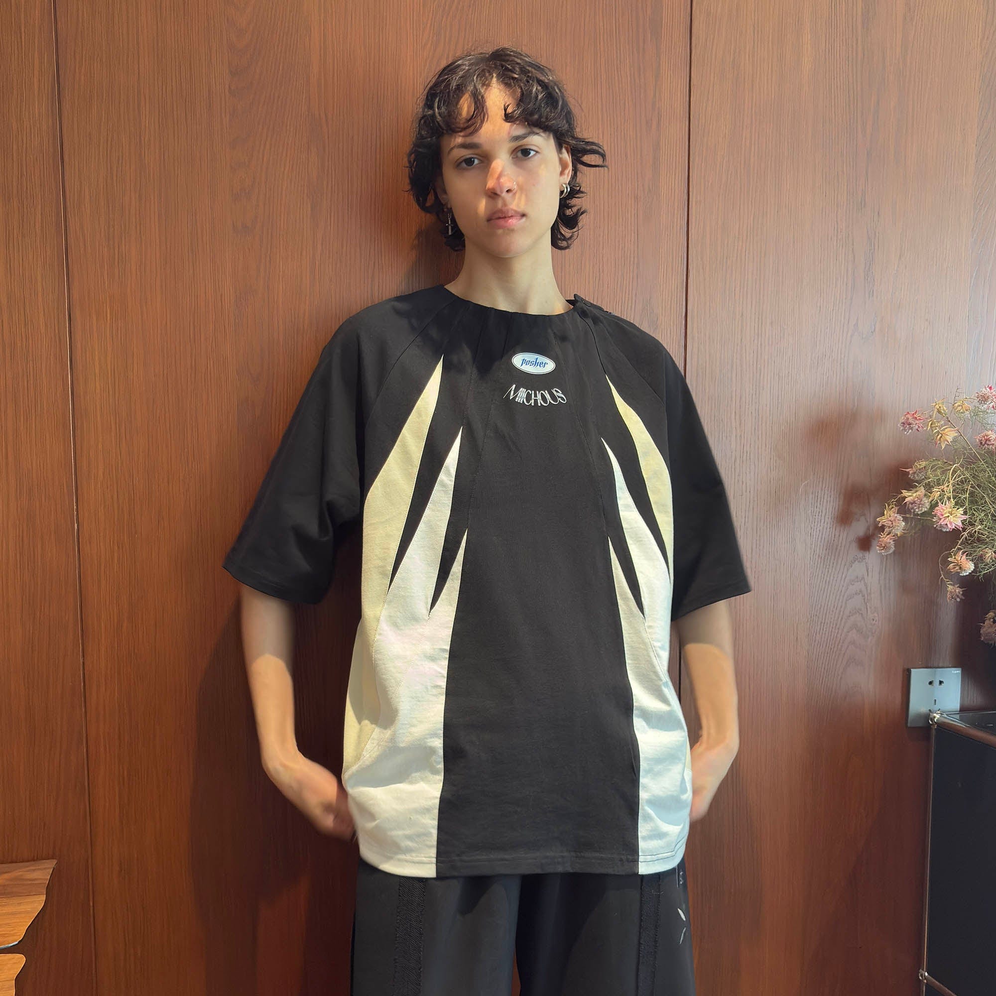 MIICHOUS Iceberg Contrast Panelled T-Shirt-T Shirt-S-Free Shipping Leatheretro
