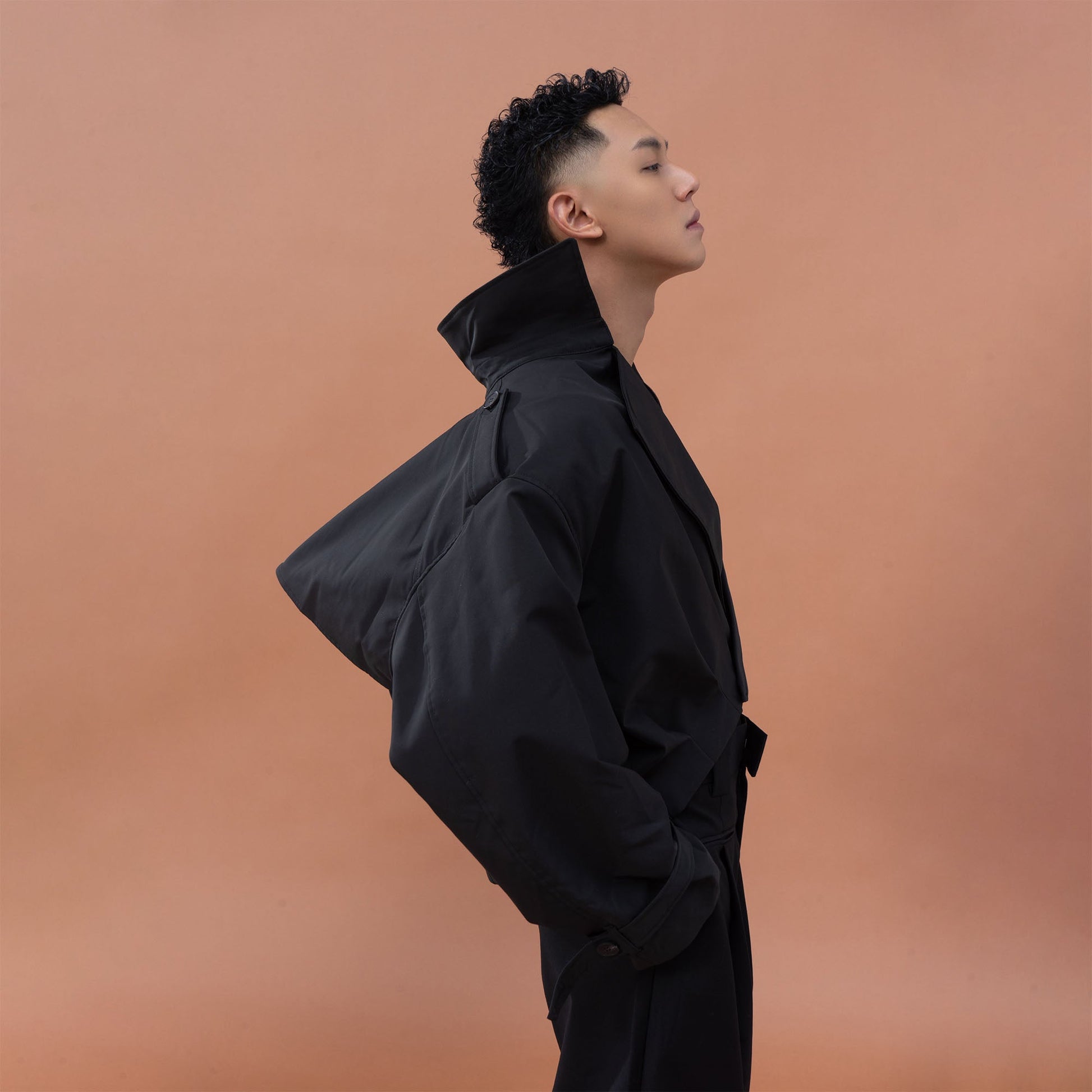 CLP Architectural Cropped Trench Jacket-Jacket-S-Khaki-Free Shipping Leatheretro