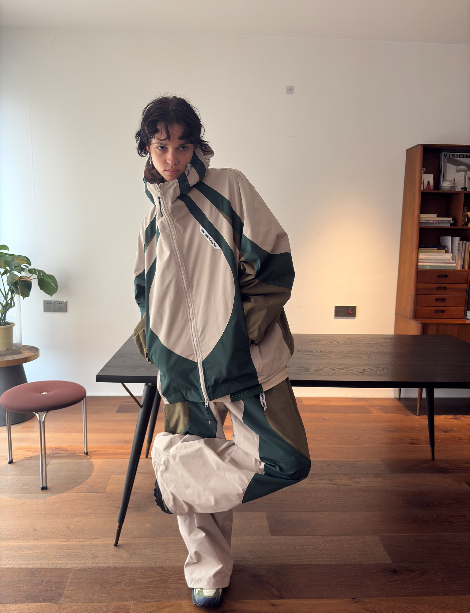 MIICHOUS Contrast Curved Panel Outdoor Pants-Pants-S-Yellow-Free Shipping Leatheretro