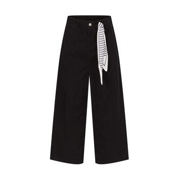 OVDY Retro Washed Stripe-Tie Wide-Leg Pants-Pants-S-Free Shipping Leatheretro