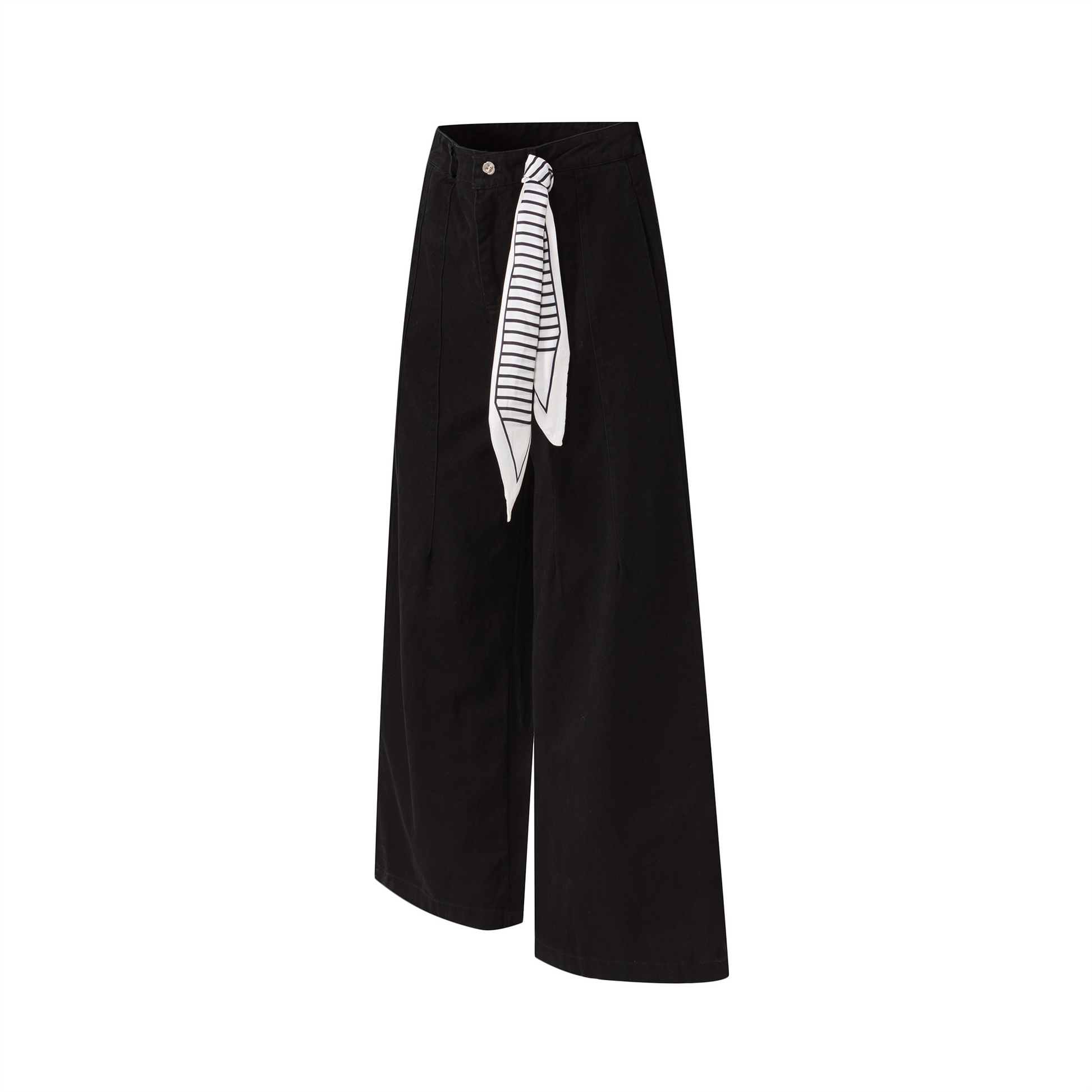 OVDY Retro Washed Stripe-Tie Wide-Leg Pants-Pants-S-Free Shipping Leatheretro