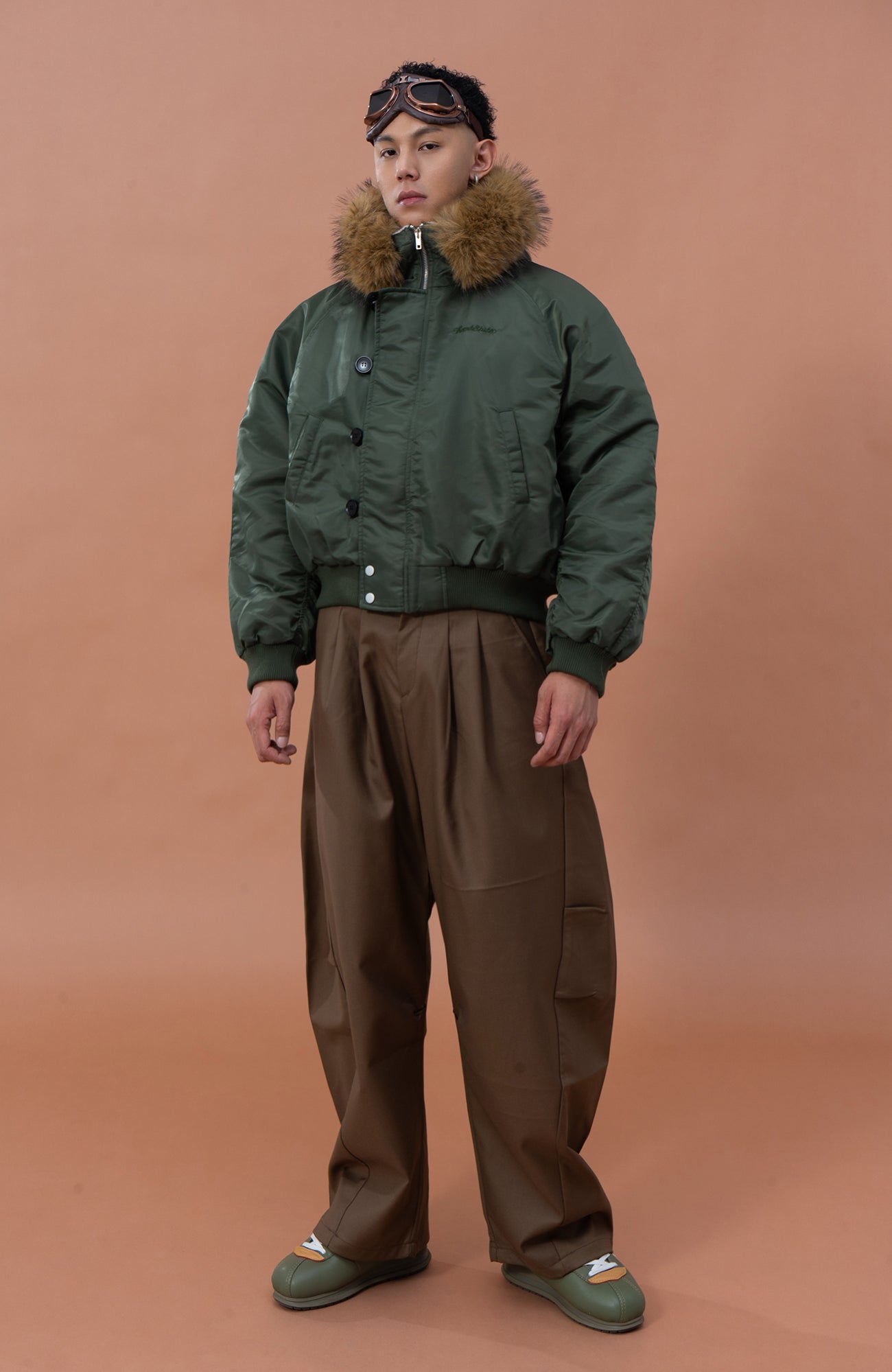 CLP Faux Fur Collar Puffer Parka-Jacket-S-Free Shipping Leatheretro