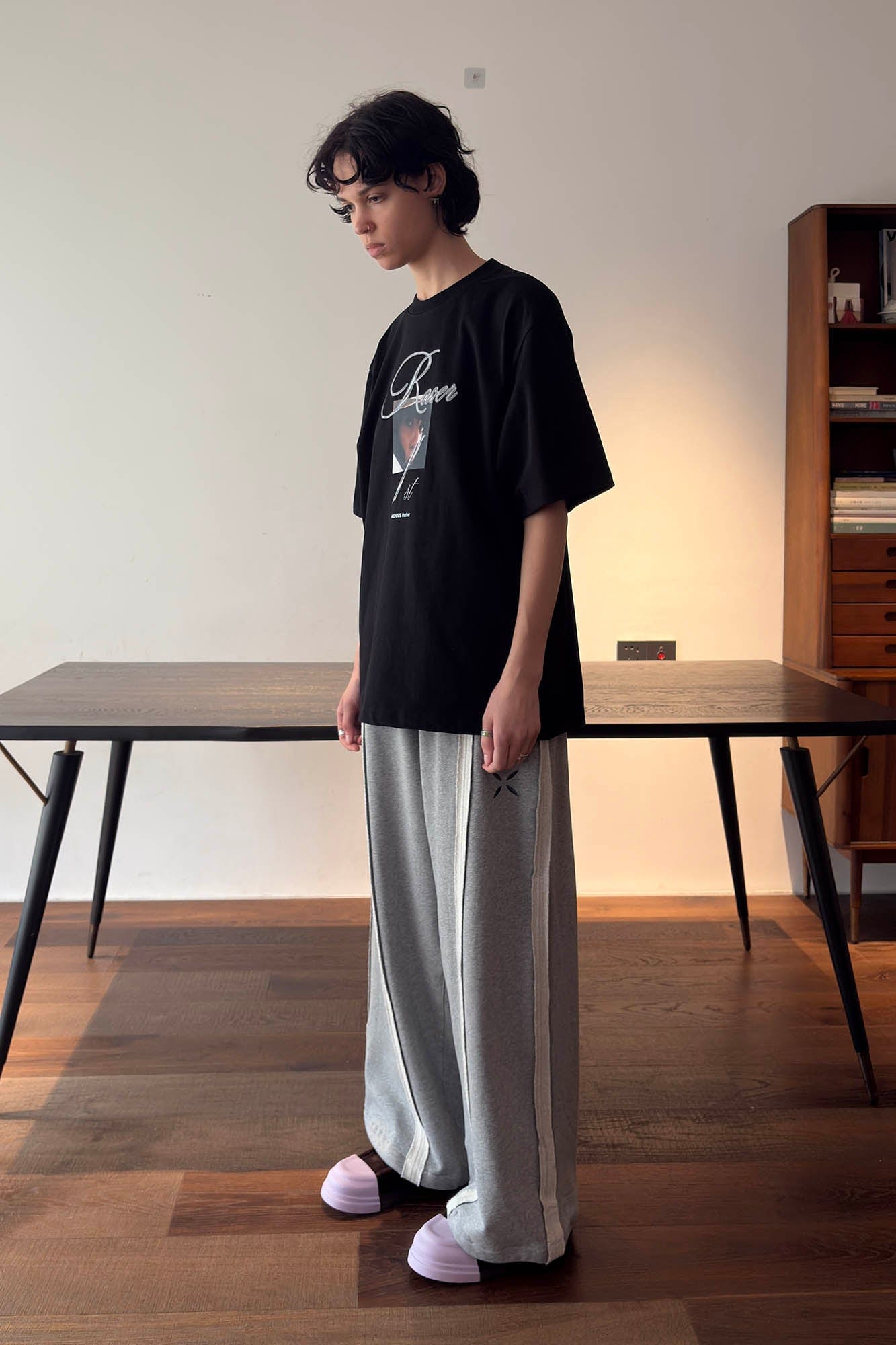 MIICHOUS Frayed Spliced Elastic Pants-Pants-S-Gray-Free Shipping Leatheretro