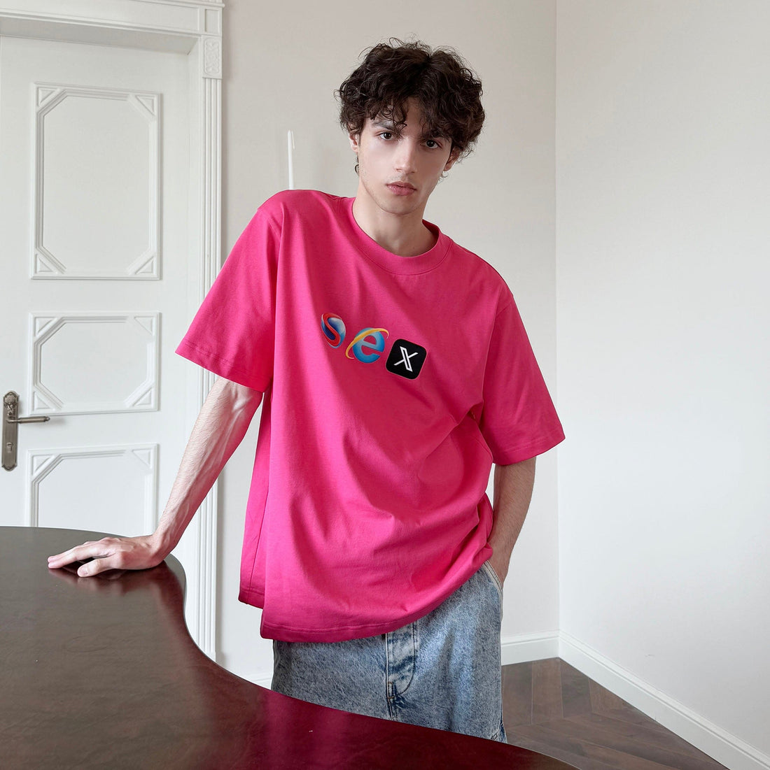 SOURPLUM Browser Icons Graphic T-Shirt-T Shirt-M-Free Shipping Leatheretro