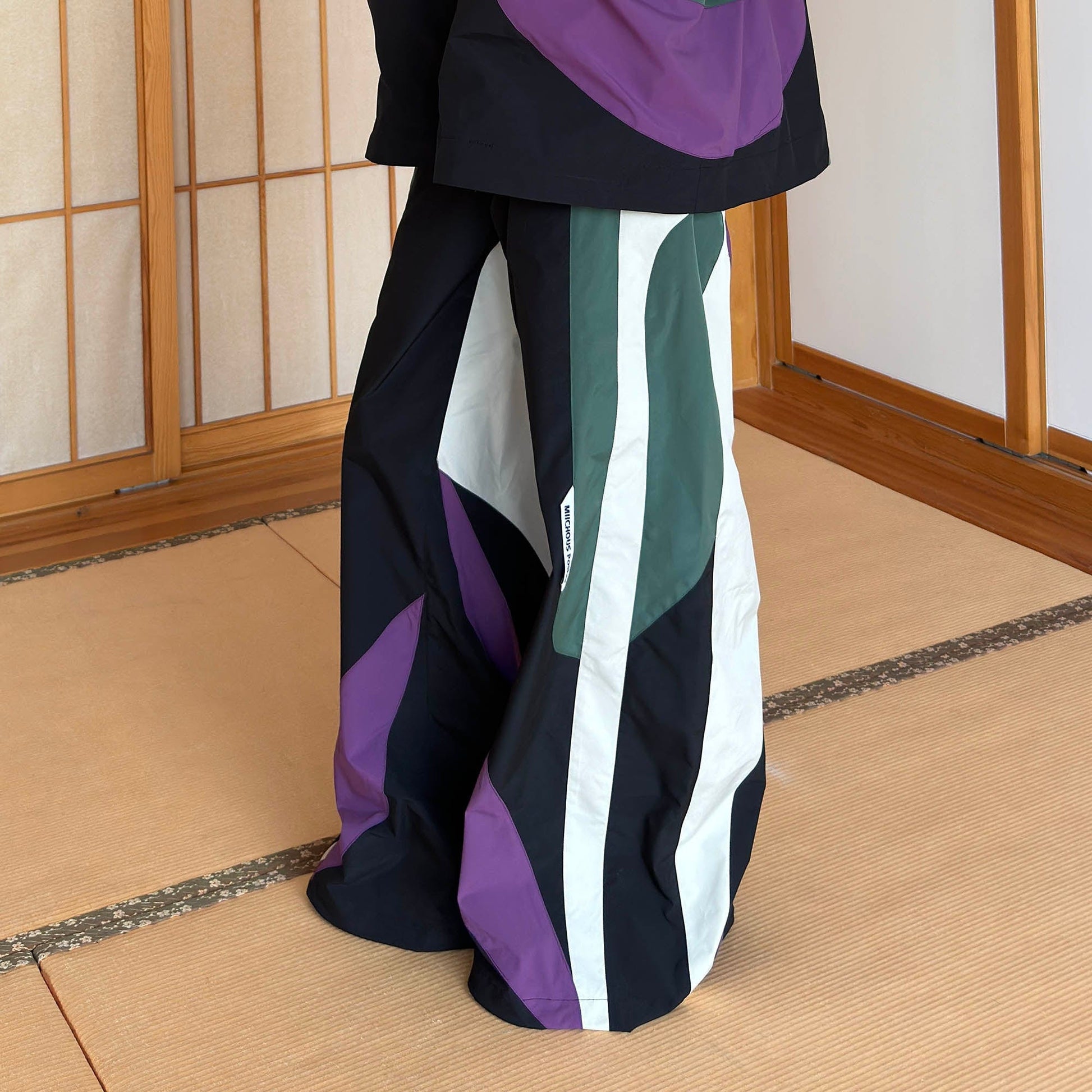 MIICHOUS EVA Tangram Spliced Oversized Outdoor Pants-Pants-S-Black-Free Shipping Leatheretro