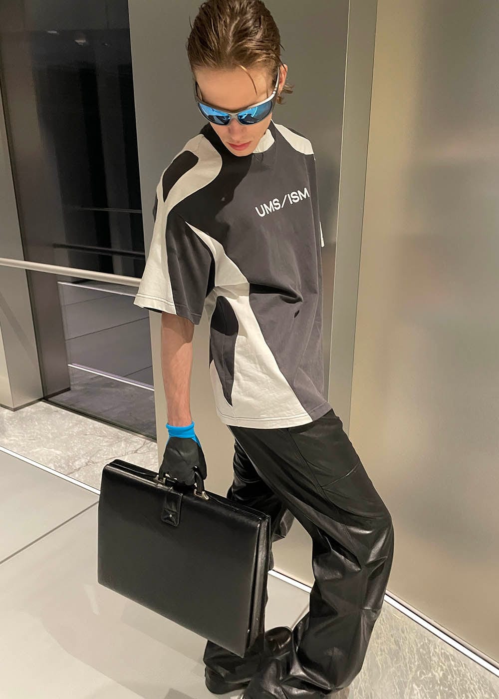 UMAMIISM Modern Spliced Racing T-Shirt-T Shirt-XS-Dark Grey-Free Shipping Leatheretro