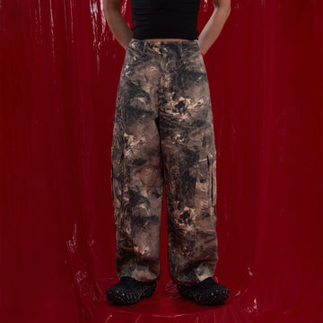 CLP Camo Distressed Panel Cargo Pants-Pants-M-Free Shipping Leatheretro