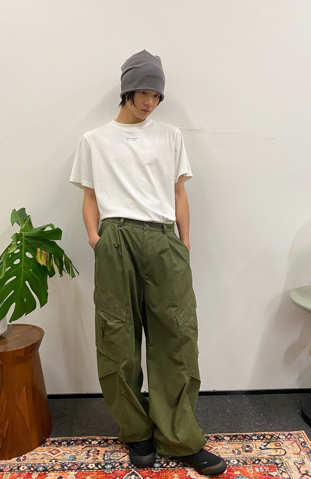 ROARINGWILD A ARCH Classic Utility Parachute Pants-Pants-XS-Green-Free Shipping Leatheretro
