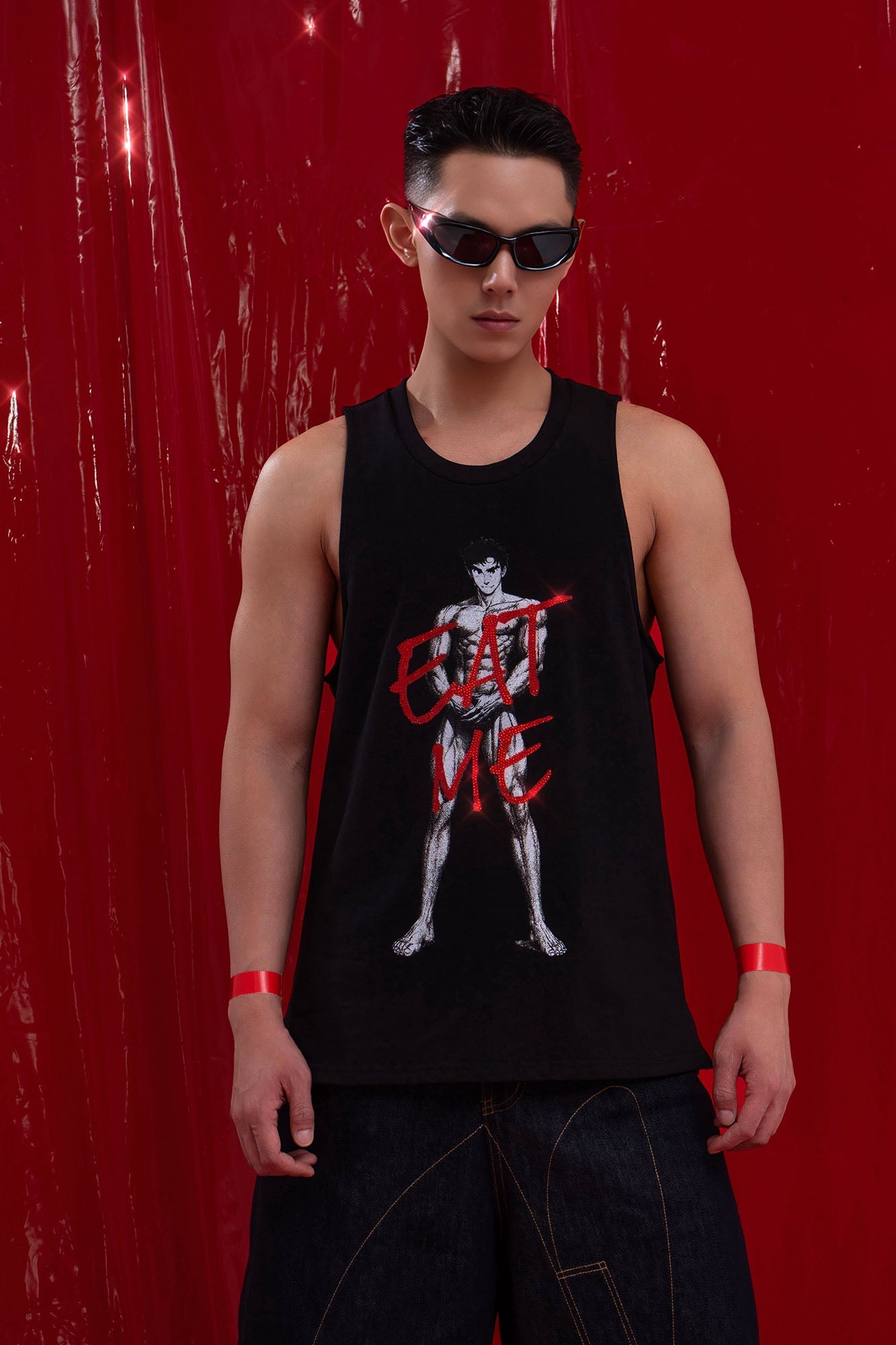 CLP Diamond Eat Me Graphic Tank Top-Tank Top-S-Free Shipping Leatheretro
