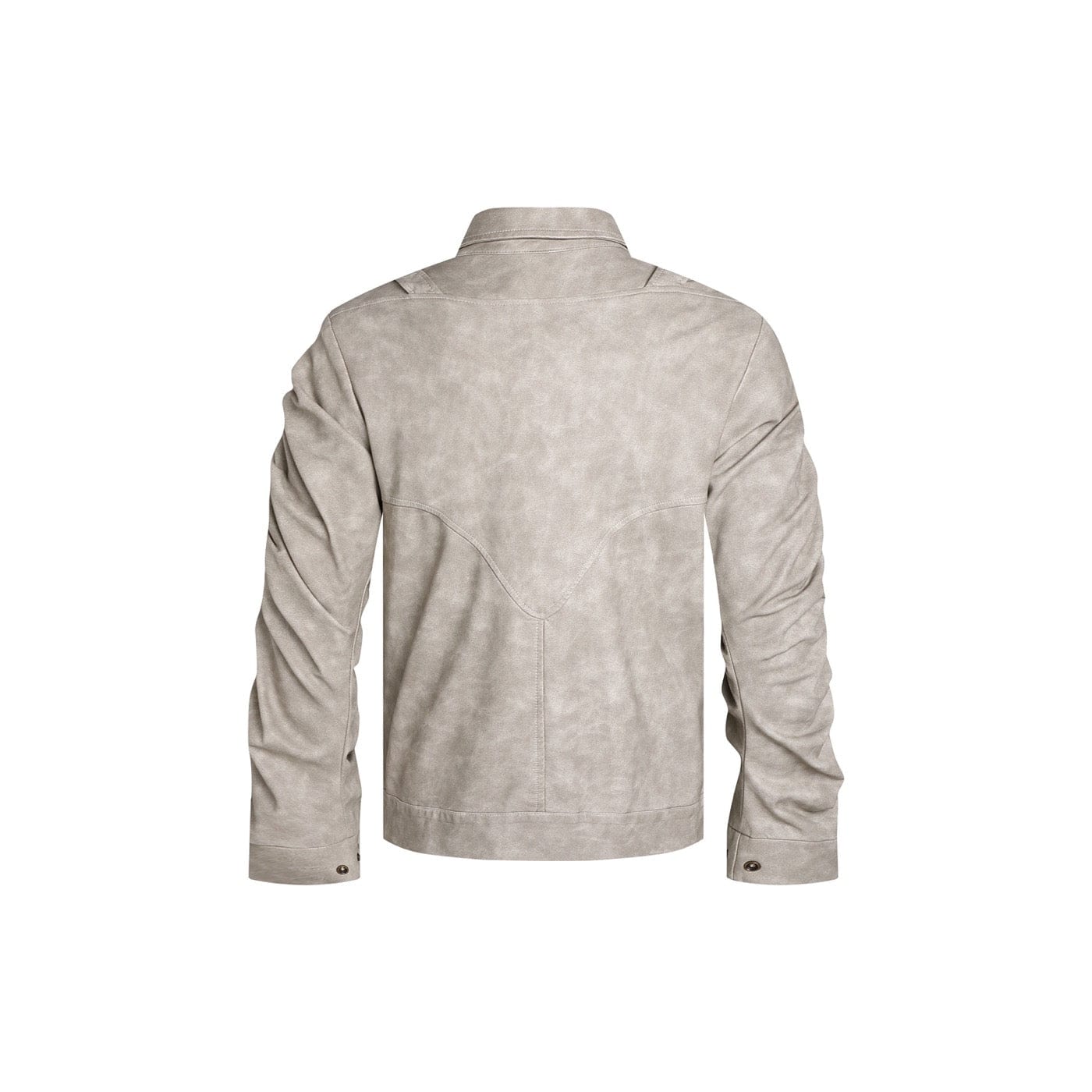 DND4DES Faux Leather Wrinkled Jacket-Jacket-S-Beige-Free Shipping Leatheretro