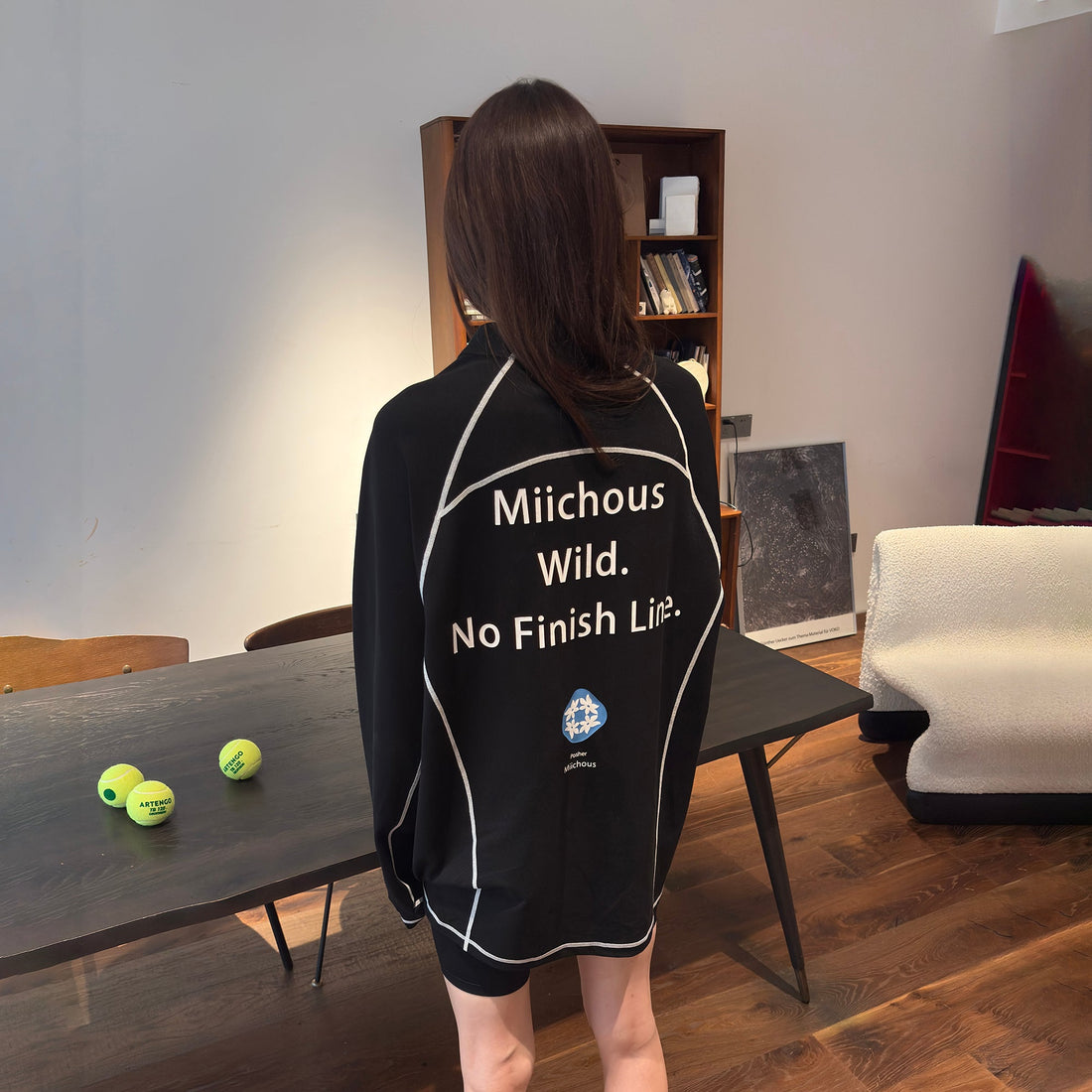 MIICHOUS Contrast Stitching Long-Sleeve Tee-L/S Tee-S-Free Shipping Leatheretro
