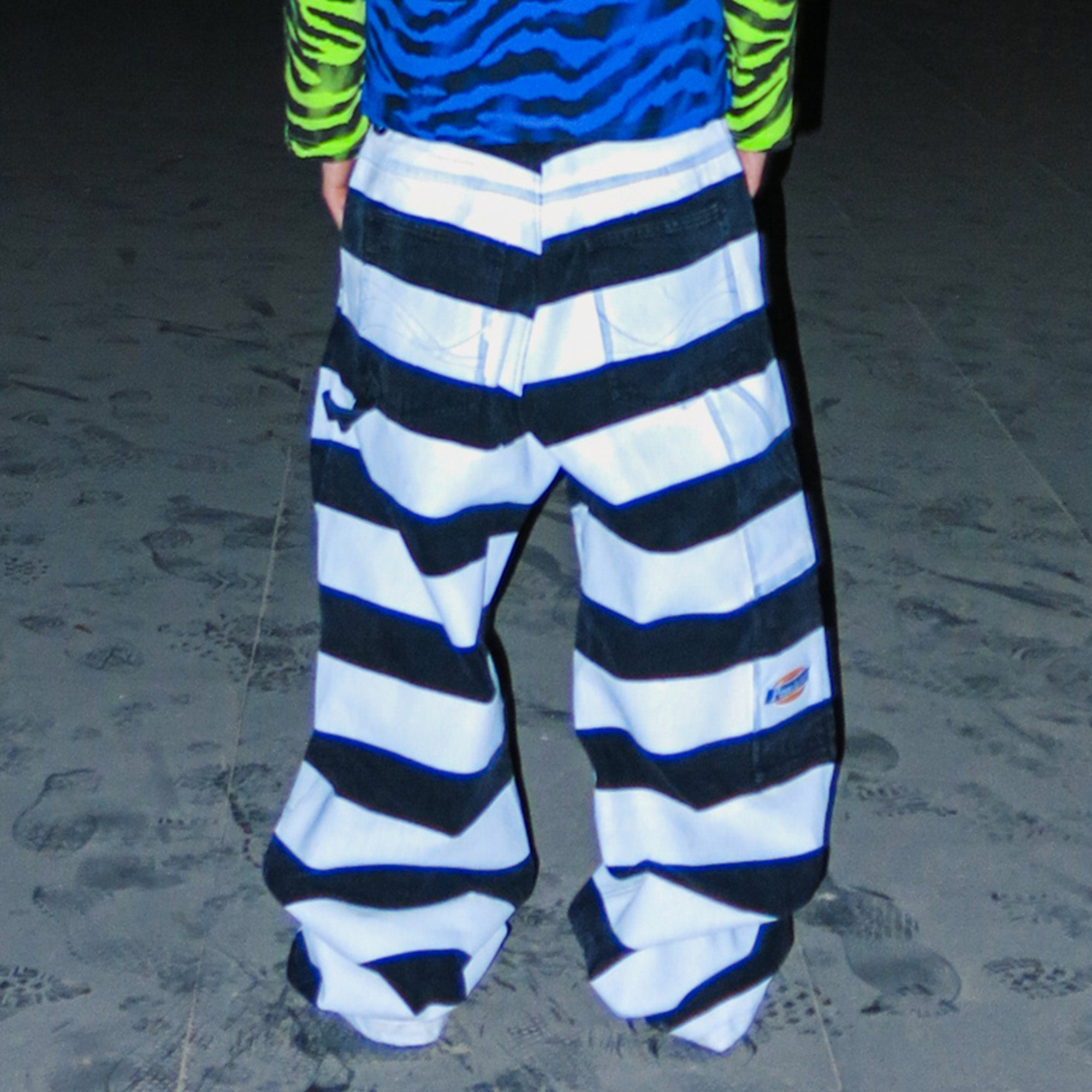 PCCVISION Striped Straight-Leg Pants-Pants-S-Free Shipping Leatheretro