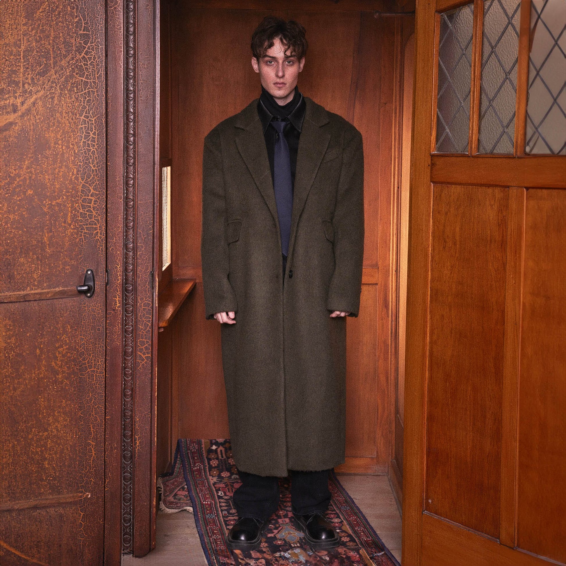 KADAKADA Wool-Blended Oversized Long Coat-Jacket-M-Free Shipping Leatheretro