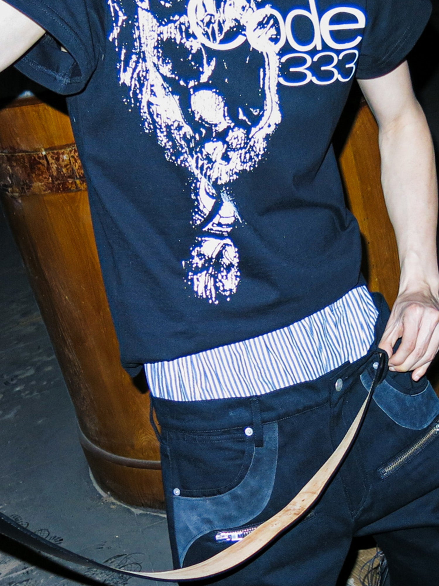 PCCVISION Skull Graphic Logo Tee-T Shirt-S-White-Free Shipping Leatheretro
