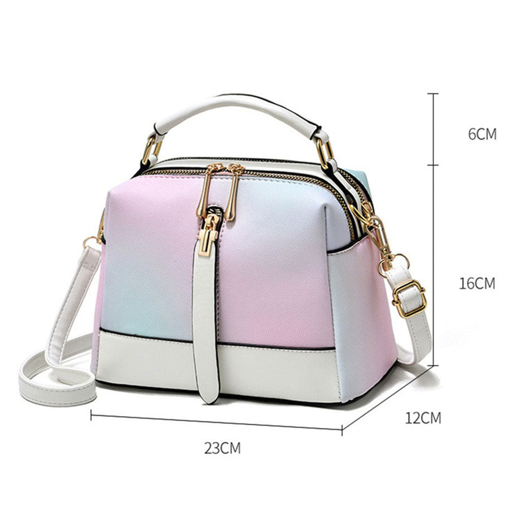 Ice Cream Texture One-Shoulder Messenger Bag-Handbags-Black-Free Shipping Leatheretro