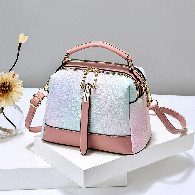Ice Cream Texture One-Shoulder Messenger Bag-Handbags-Pink-Free Shipping Leatheretro
