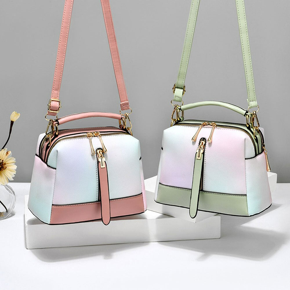 Ice Cream Texture One-Shoulder Messenger Bag-Handbags-Black-Free Shipping Leatheretro
