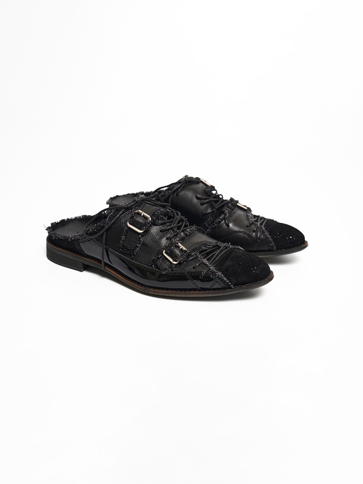 RICHILL Turkish Cowhide Brogue Monk Mule Loafers-Shoes-41 (294mm | 11.57 Inches )-Free Shipping Leatheretro