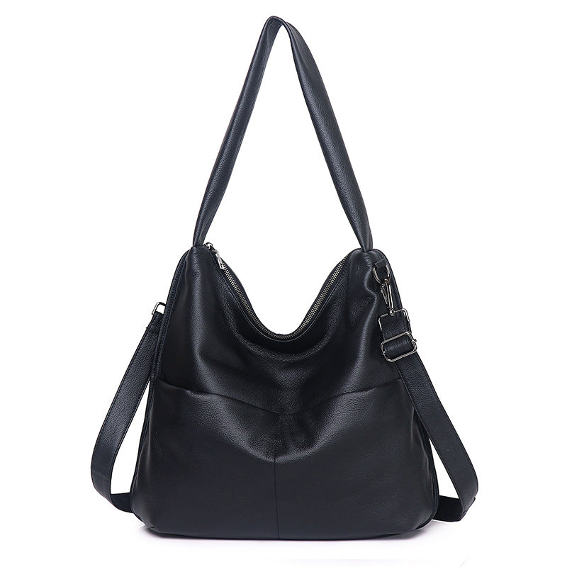 Korean Casual Large Capacity Women's Shoulder Bag-Handbags-Black-Free Shipping Leatheretro
