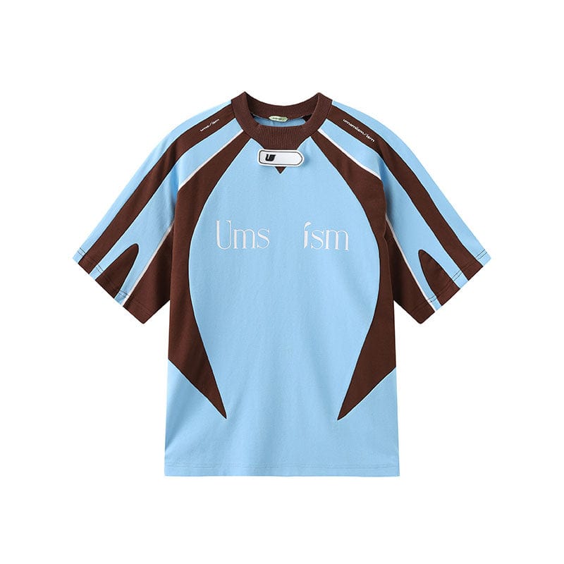 UMAMIISM Flow Line Spliced T-Shirt-T Shirt-XS-Free Shipping Leatheretro