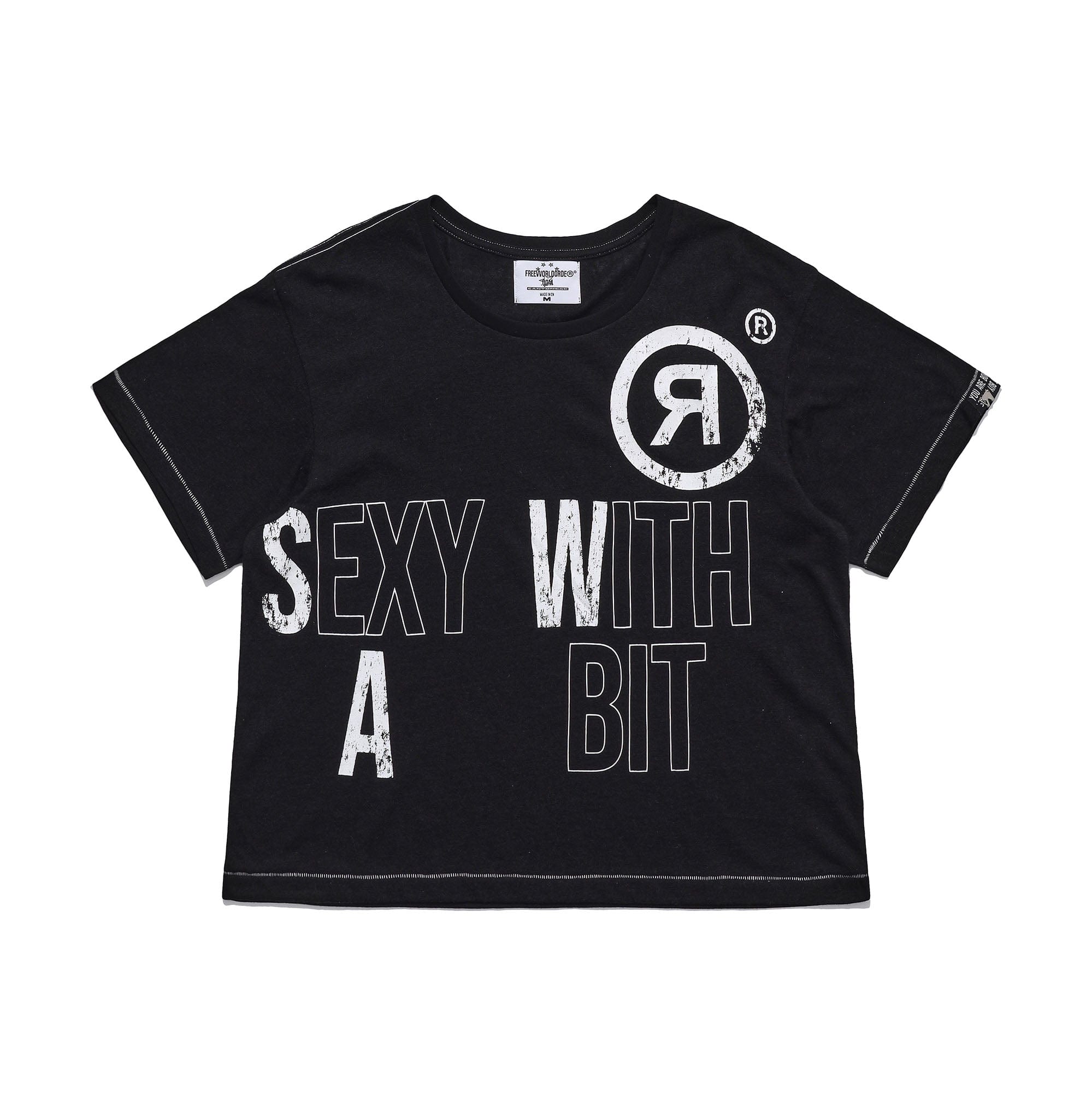 FVVO Sexy With A Bit Slogan T-Shirt-T Shirt-S-White-Free Shipping Leatheretro