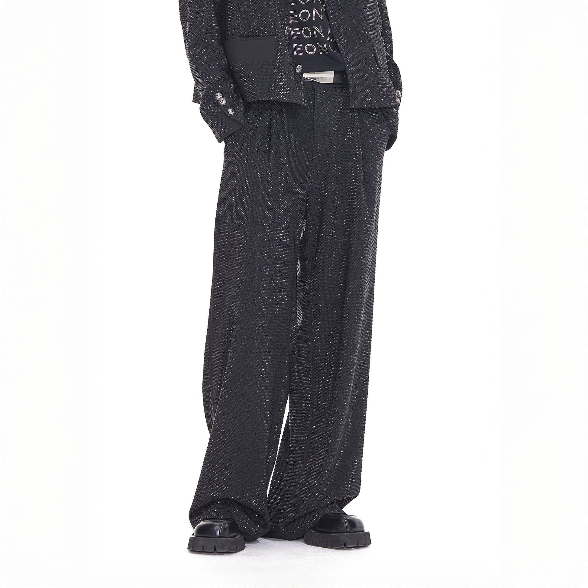 FACEONLAB Diamond Straight-Leg Pants-Pants-M (Preorder)-Free Shipping Leatheretro