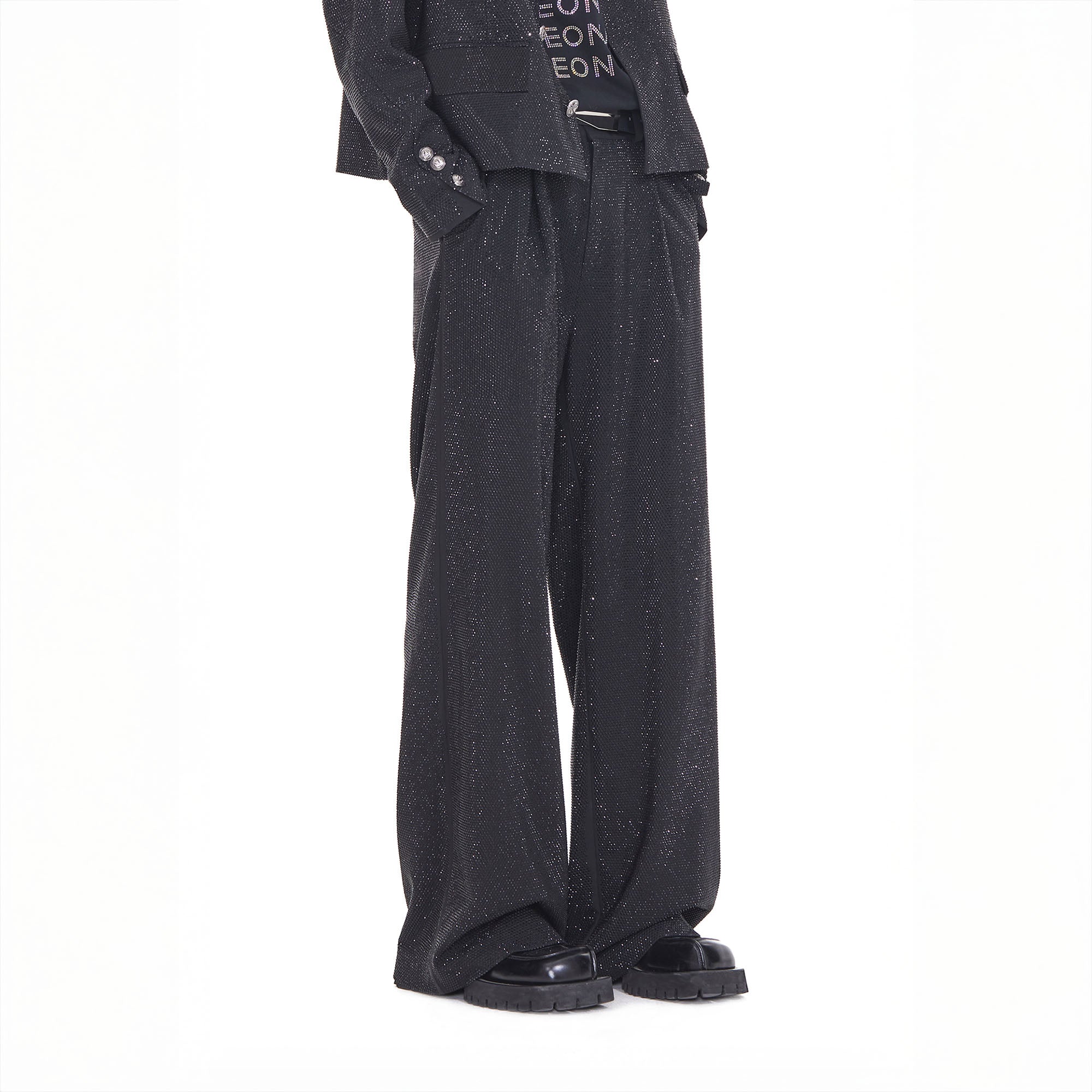 FACEONLAB Diamond Straight-Leg Pants-Pants-M (Preorder)-Free Shipping Leatheretro