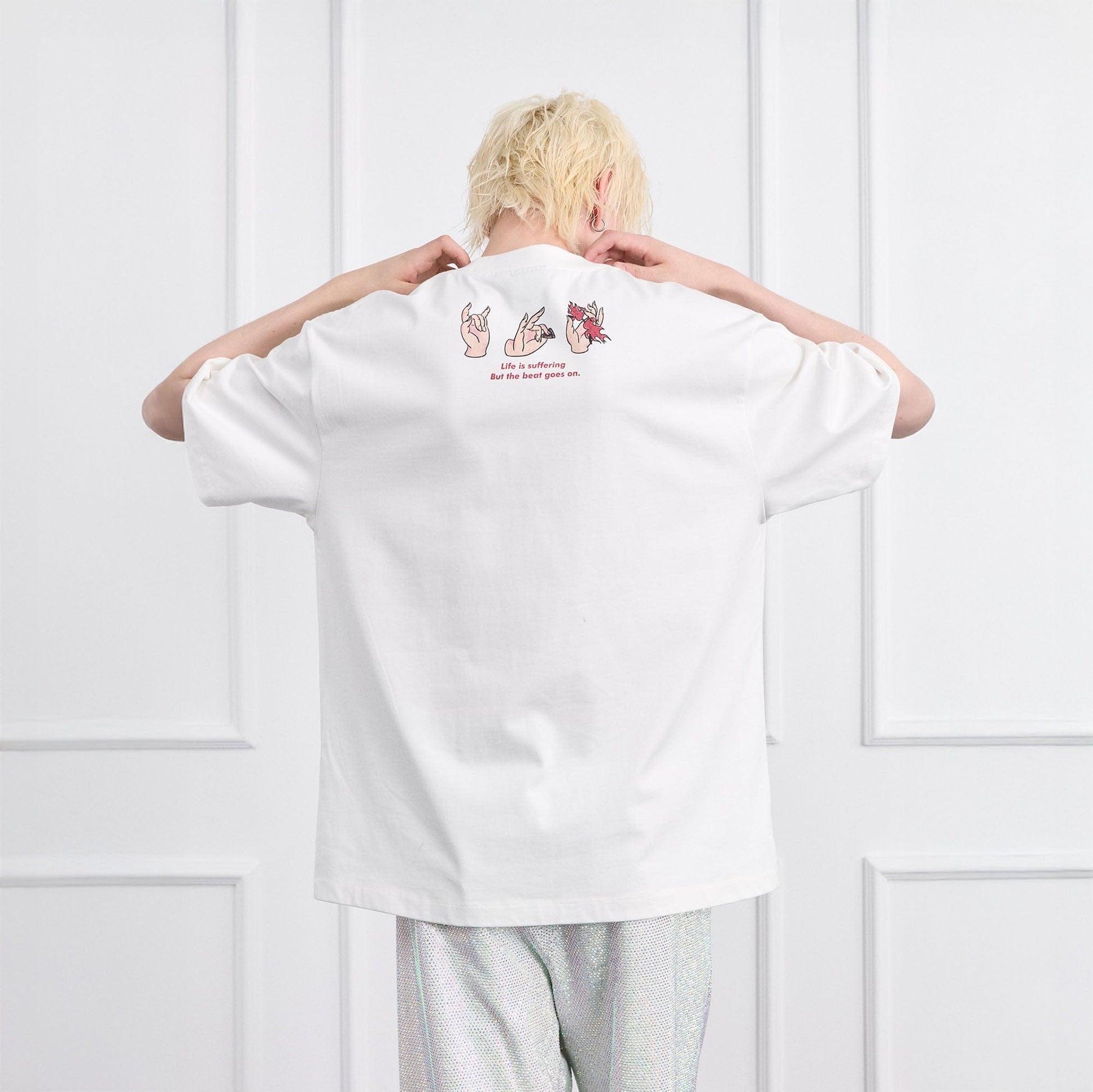 FACEONLAB Rock Bodhisattva Oversized T-Shirt-T Shirt-M-Free Shipping Leatheretro