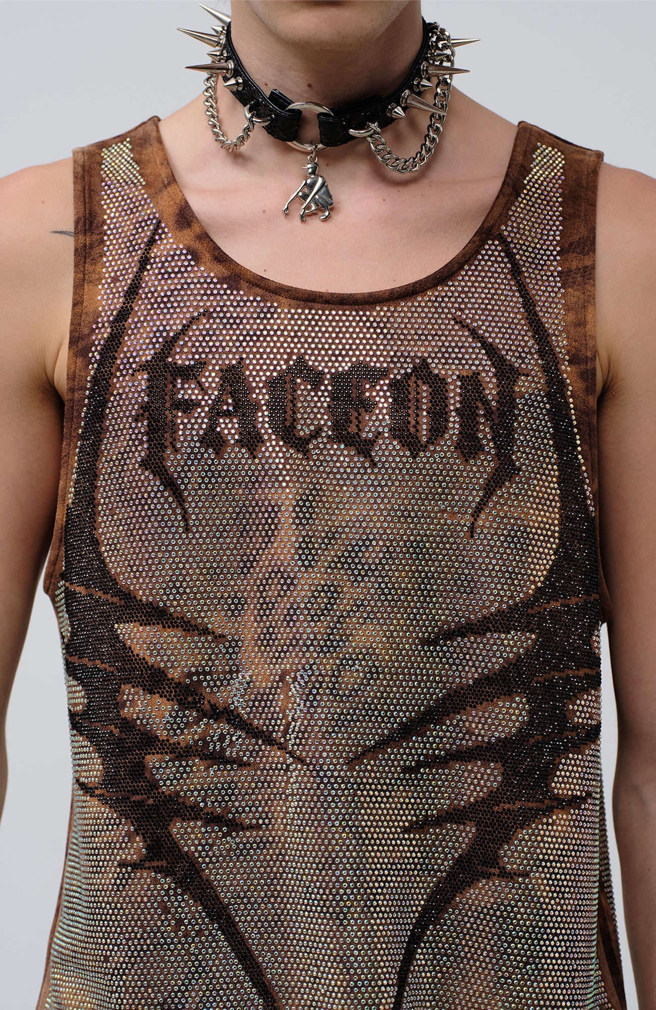 FACEONLAB Venom Diamond Punk Tank Leopard-Tank Top-M-Free Shipping Leatheretro