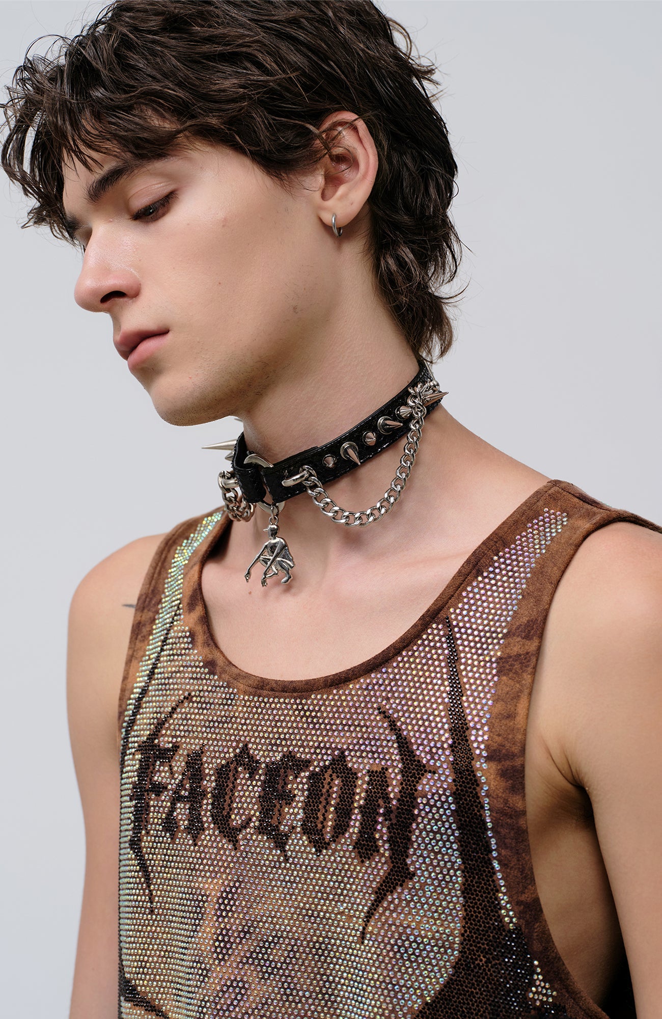 FACEONLAB Venom Diamond Punk Tank Leopard-Tank Top-M-Free Shipping Leatheretro