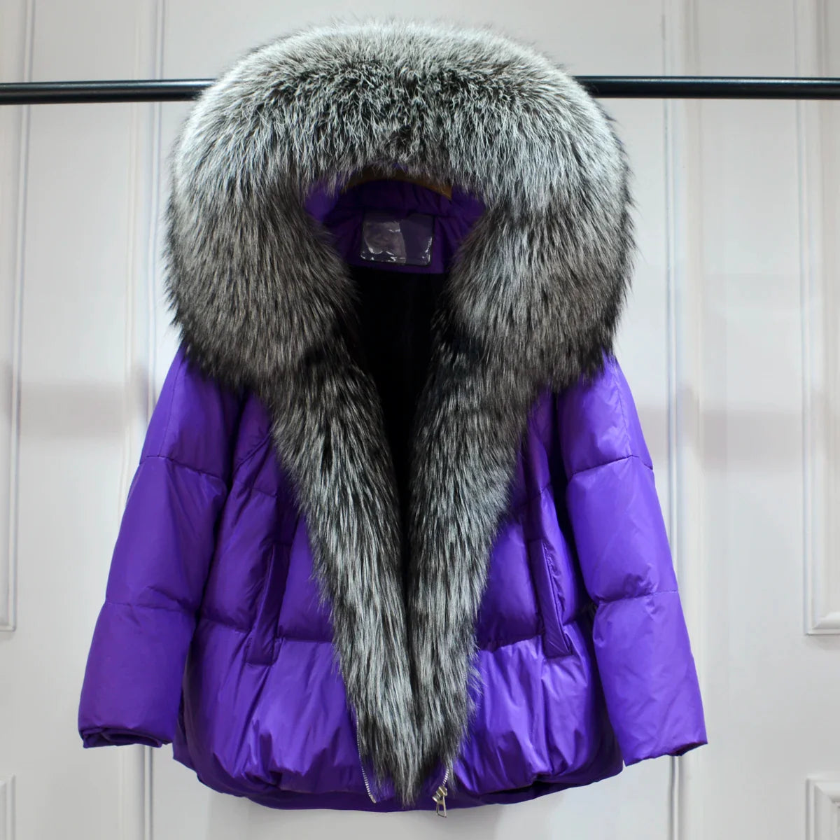 Winter Women Faux Fur Collar Thick Warm Women Hoodies Coat-Coats & Jackets-Purple1-S-Free Shipping Leatheretro