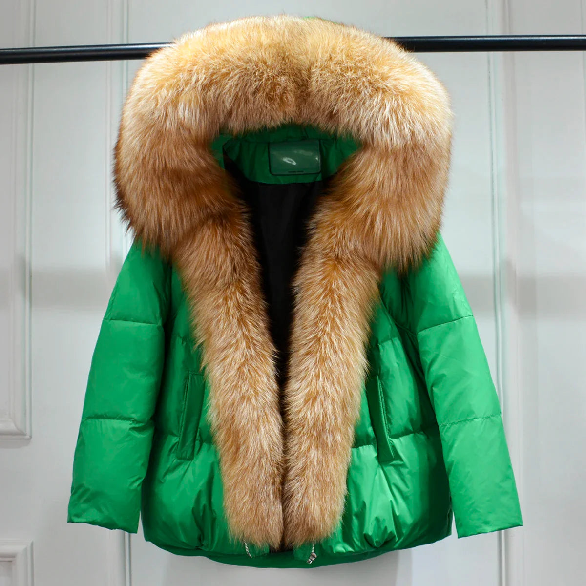 Winter Women Faux Fur Collar Thick Warm Women Hoodies Coat-Coats & Jackets-Green 2-S-Free Shipping Leatheretro