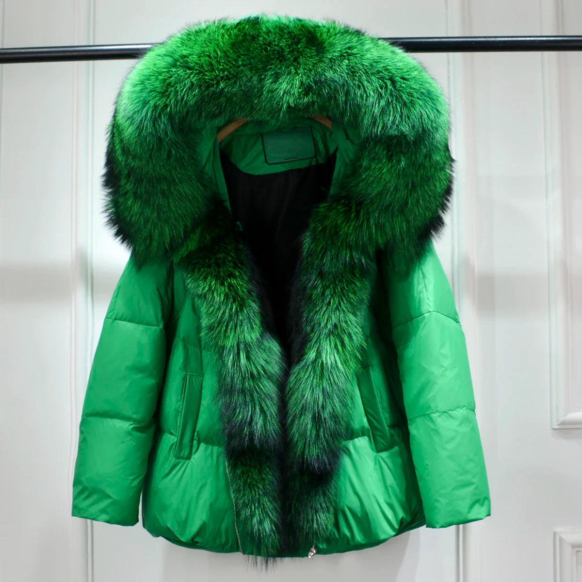 Winter Women Faux Fur Collar Thick Warm Women Hoodies Coat-Coats & Jackets-Green 3-S-Free Shipping Leatheretro