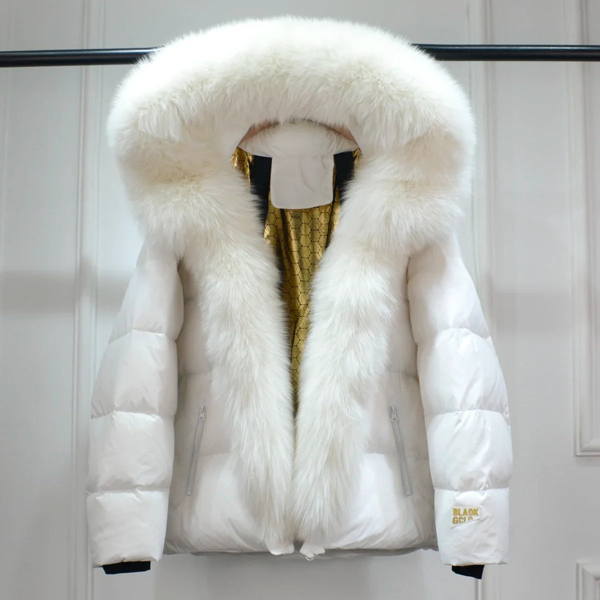 Fashion Women Winter Hoodies Faux Fur Outerwear-Coats & Jackets-White 3-S-Free Shipping Leatheretro