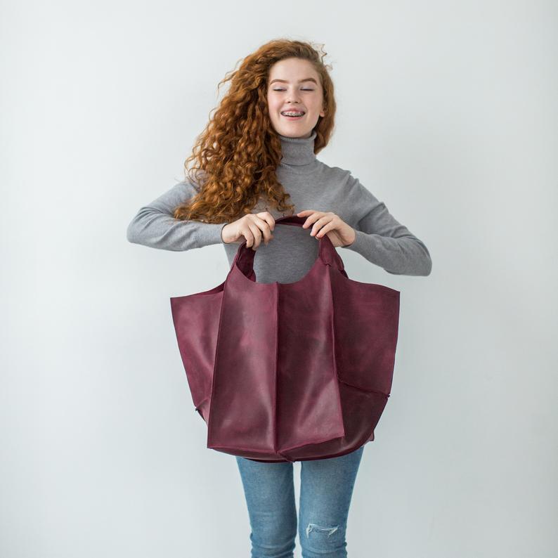 Large Capacity One Shoulder Portable Tote Bag-Tote Bag-Golden Brown-Free Shipping Leatheretro