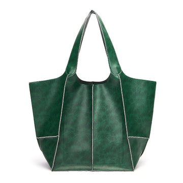 Large Capacity One Shoulder Portable Tote Bag-Tote Bag-Green-Free Shipping Leatheretro