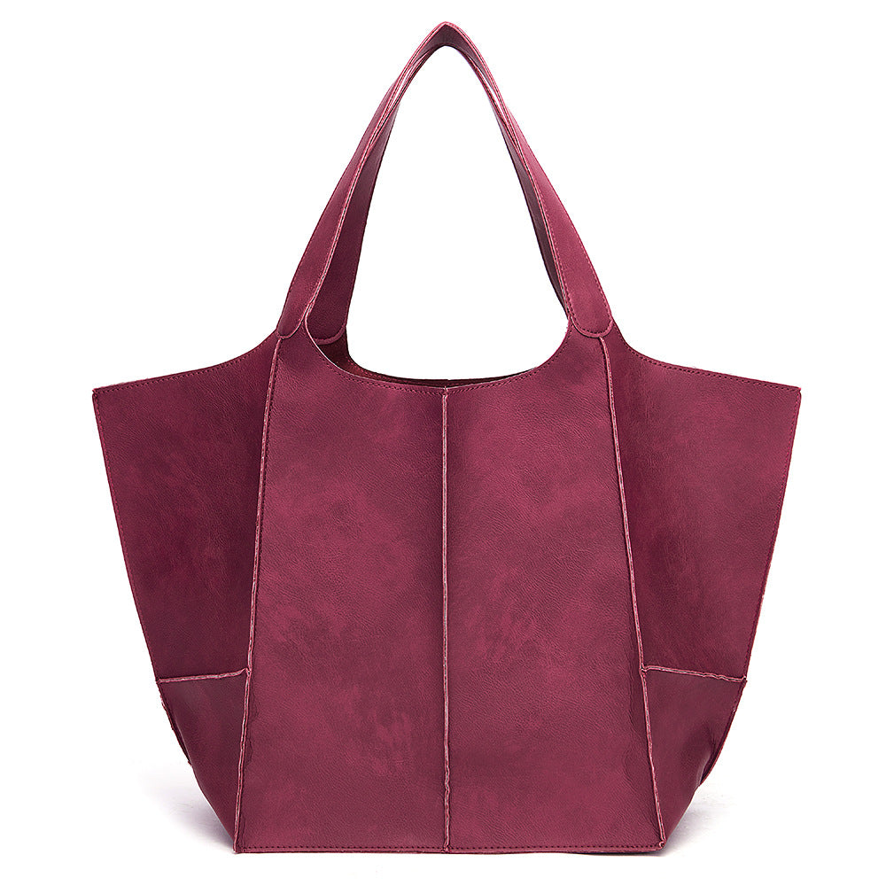 Large Capacity One Shoulder Portable Tote Bag-Tote Bag-Taro Purple-Free Shipping Leatheretro
