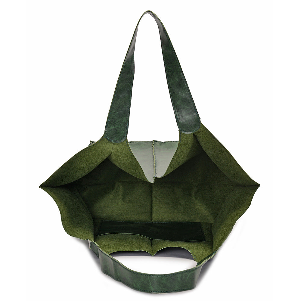 Large Capacity One Shoulder Portable Tote Bag-Tote Bag-Golden Brown-Free Shipping Leatheretro